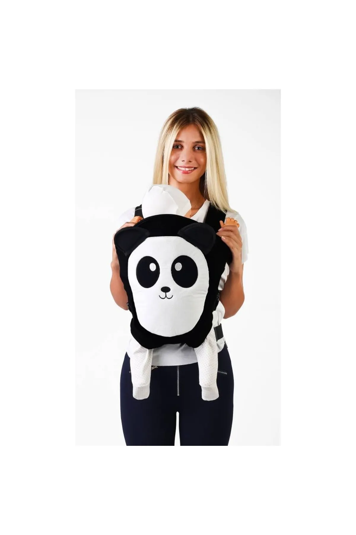 Hanbebe Bel Destekli Çift Yönlü Kullanımlı Bebek Kanguru Panda Model